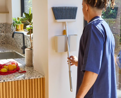 Furlune Wall-Mounted Broom, Dustpan & Brush Set