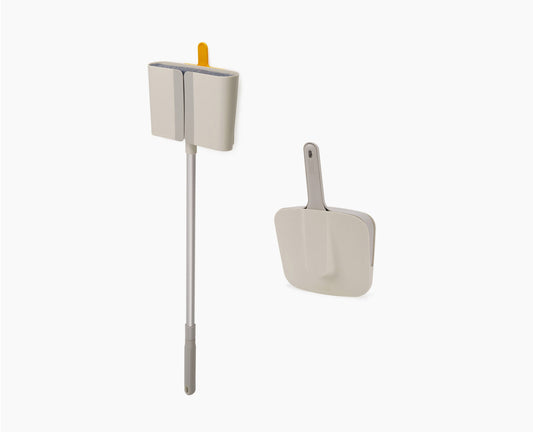 Furlune Wall-Mounted Broom, Dustpan & Brush Set